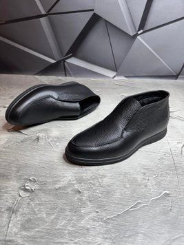 Чоловічі лофери DR-1627/1/10 black flash хутро DR-1627/1/10 black flash хутро фото