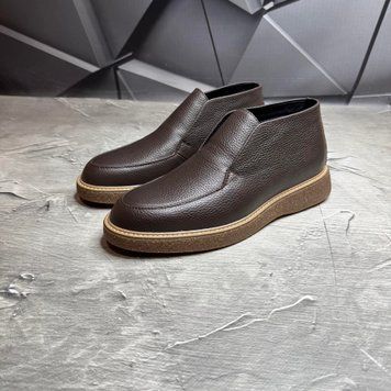 Чоловічі лофери Вк-1626/3 LUX brown-fl хутро 1626/3 LUX brown-fl хутро фото