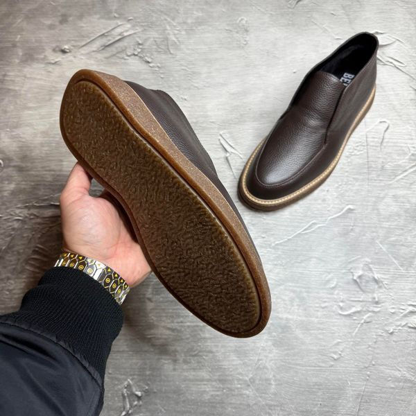 Чоловічі лофери Вк-1626/3 LUX brown-fl хутро 1626/3 LUX brown-fl хутро фото