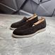 Мужские коричневые замшевые лоферы весна/лето BR-2510/9 brown | Стильные коричневые мужские замшевые лоферы BR-2510/9 brown фото 1