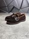 Лофери чоловічі замшеві чорні осінь/зим 2503/29 brown хутро nix | Стильні чорні чоловічі замшеві туфлі лофери 2503/29 brown хутро nix фото 2